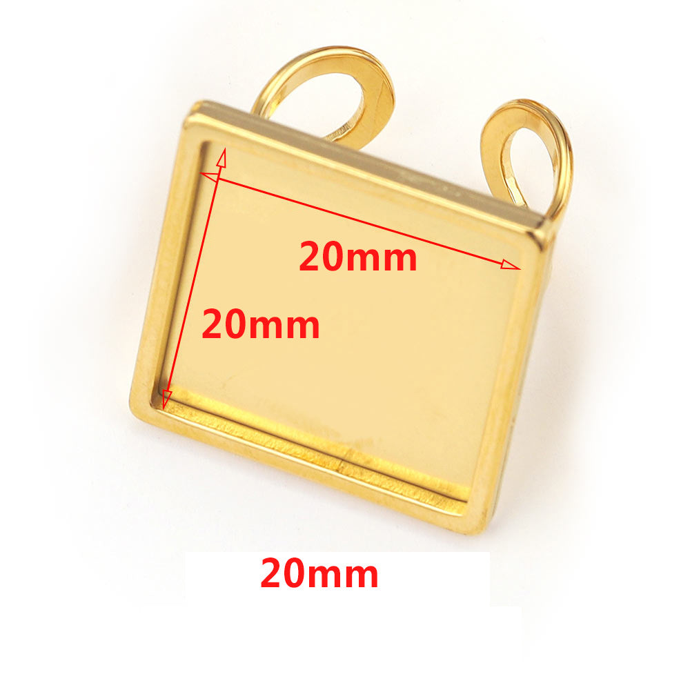 Stainless Steel Adjustable Round Tray Square Ring