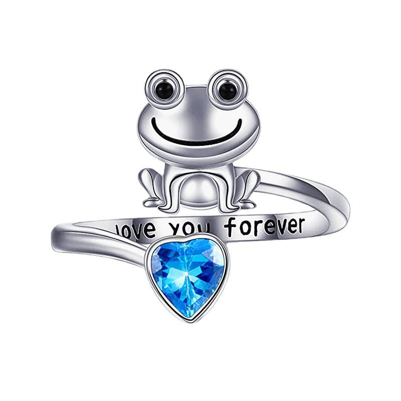 Slouchy Alloy Frog Opening Adjustable Animal Rings