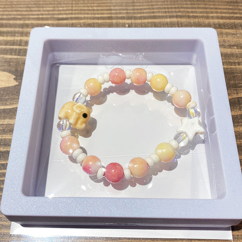 Children's Ceramic Niche High-grade Beaded Cute Small Bracelets