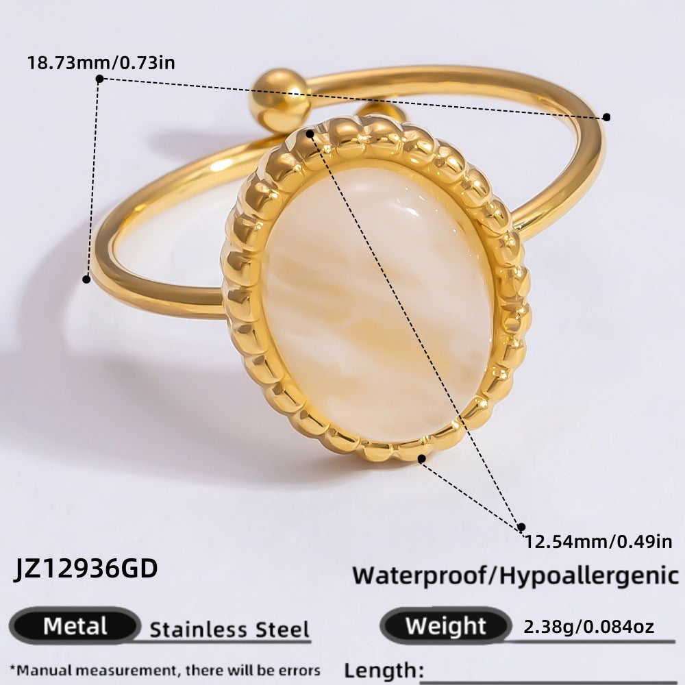 Stone Light Luxury Retro Niche High-grade Rings