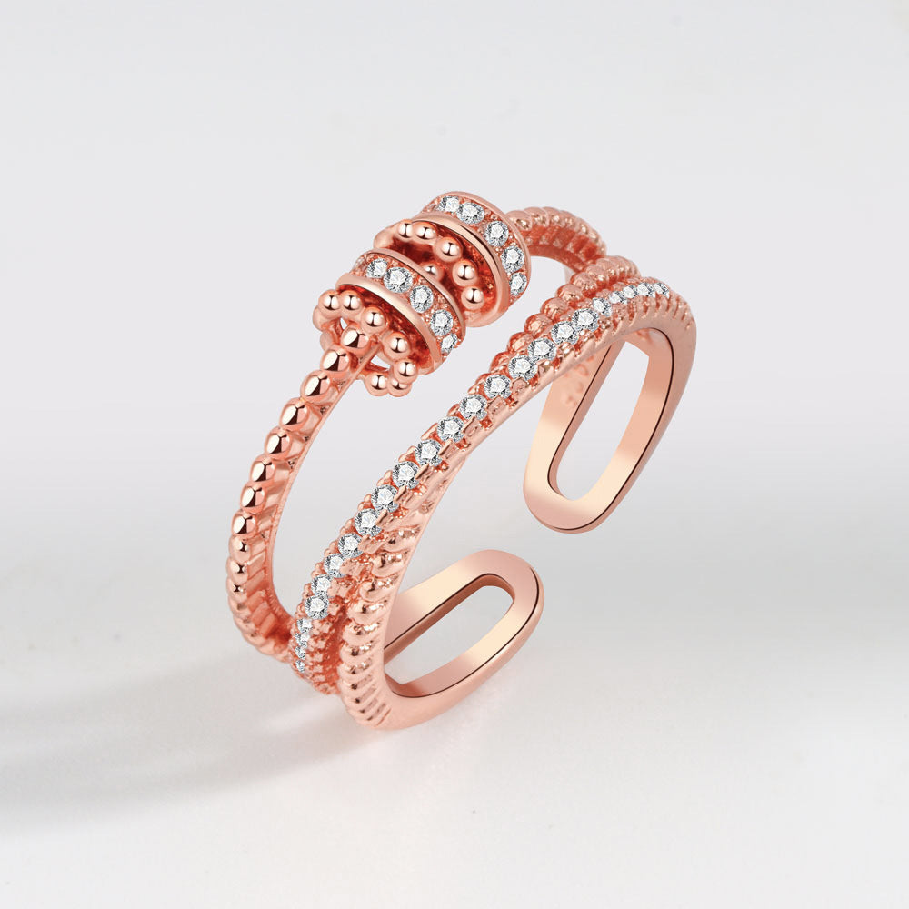 Women's Sterling Sier Spinning Fashion Personality Trendy Rings