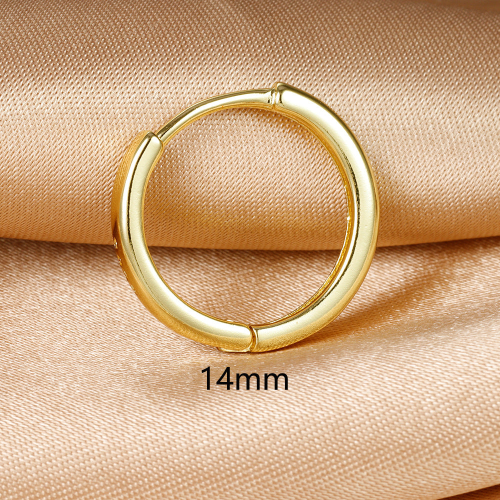 Women's Pure Sier Simple For Ear Sleeping Earrings