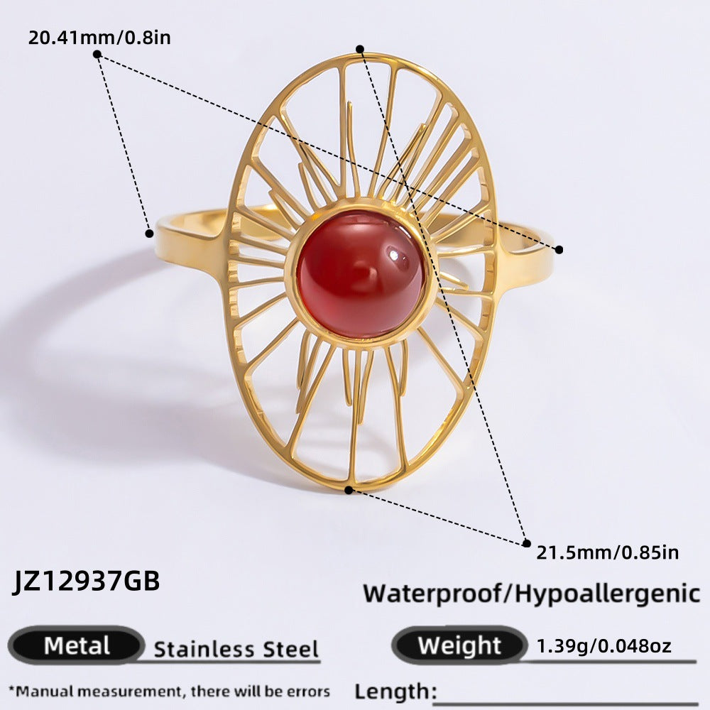 Stone Light Luxury Retro Niche High-grade Rings