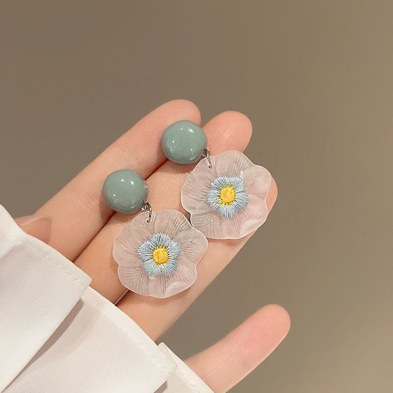 Women's Series Flower Vacation Style Niche High-grade Earrings