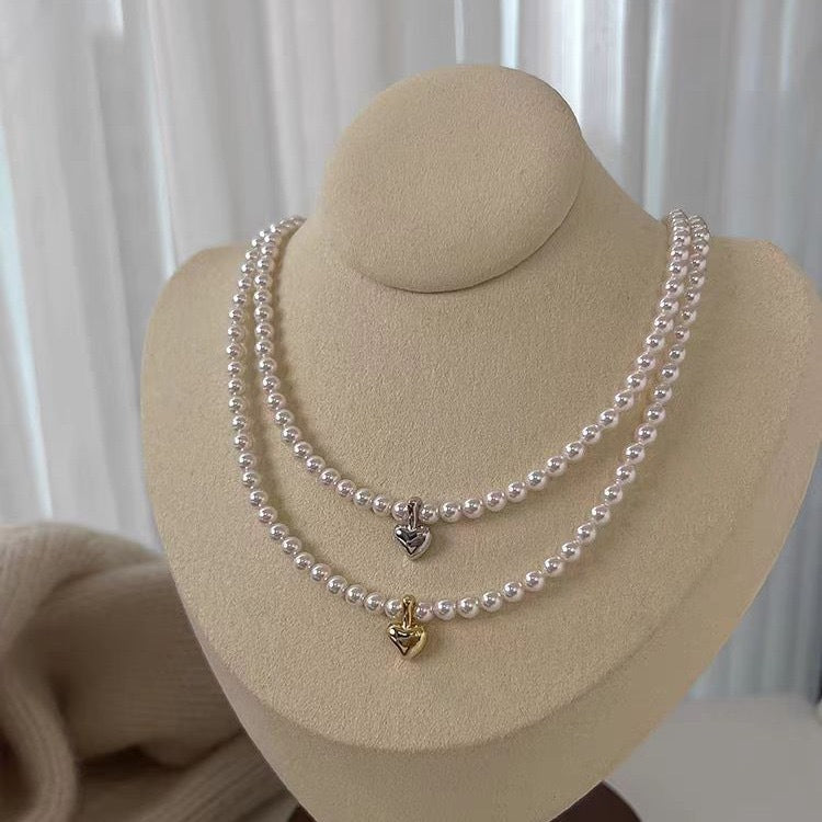 Love Pearl Clavicle Chain Female High Necklaces