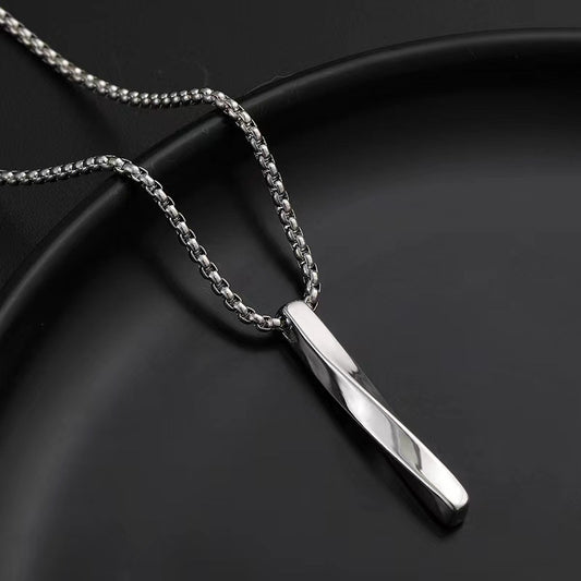 Men's Simple Personality Hip Hop Boys Titanium Steel Pendants