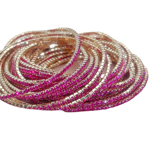 Claw Chain Single Row Rhinestone Extremely Fine Elastic Tennis Gold-plated Bracelets
