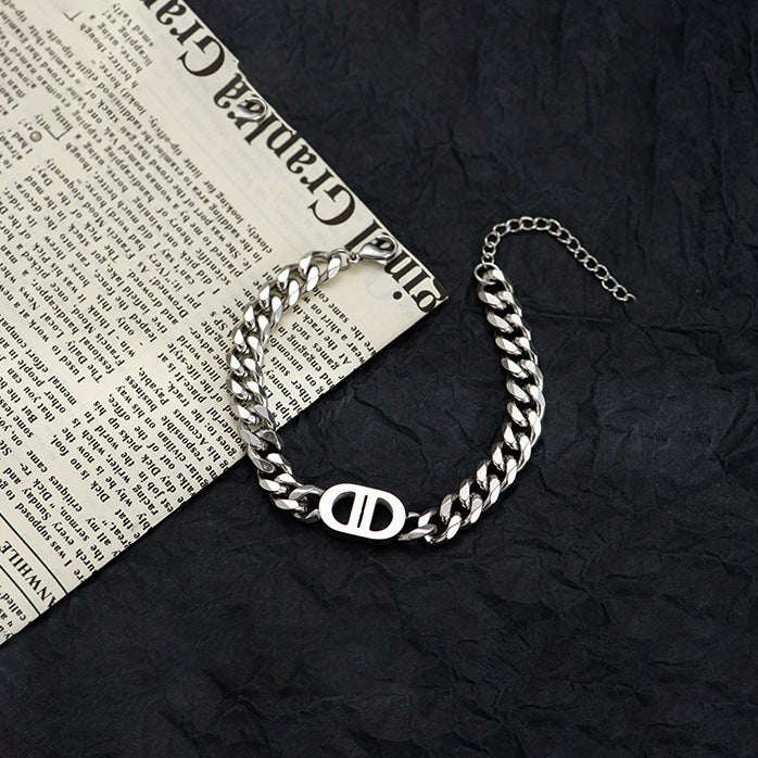 Chain Pairs Letter Trendy Hip Hop Necklaces