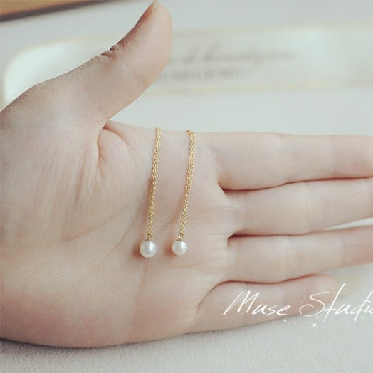 Small Pearl Sier Plated Shell Pearls Necklaces