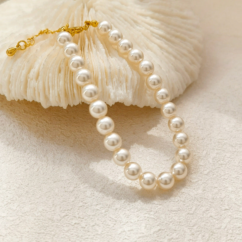 Style Classic Hepburn Imitation Highlight Perfect Circle Pearl Bracelets