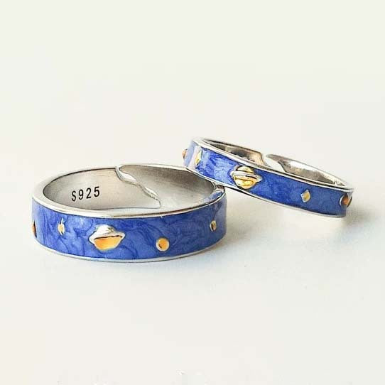 Epoxy Oath Of Love Wedding Valentine's Rings