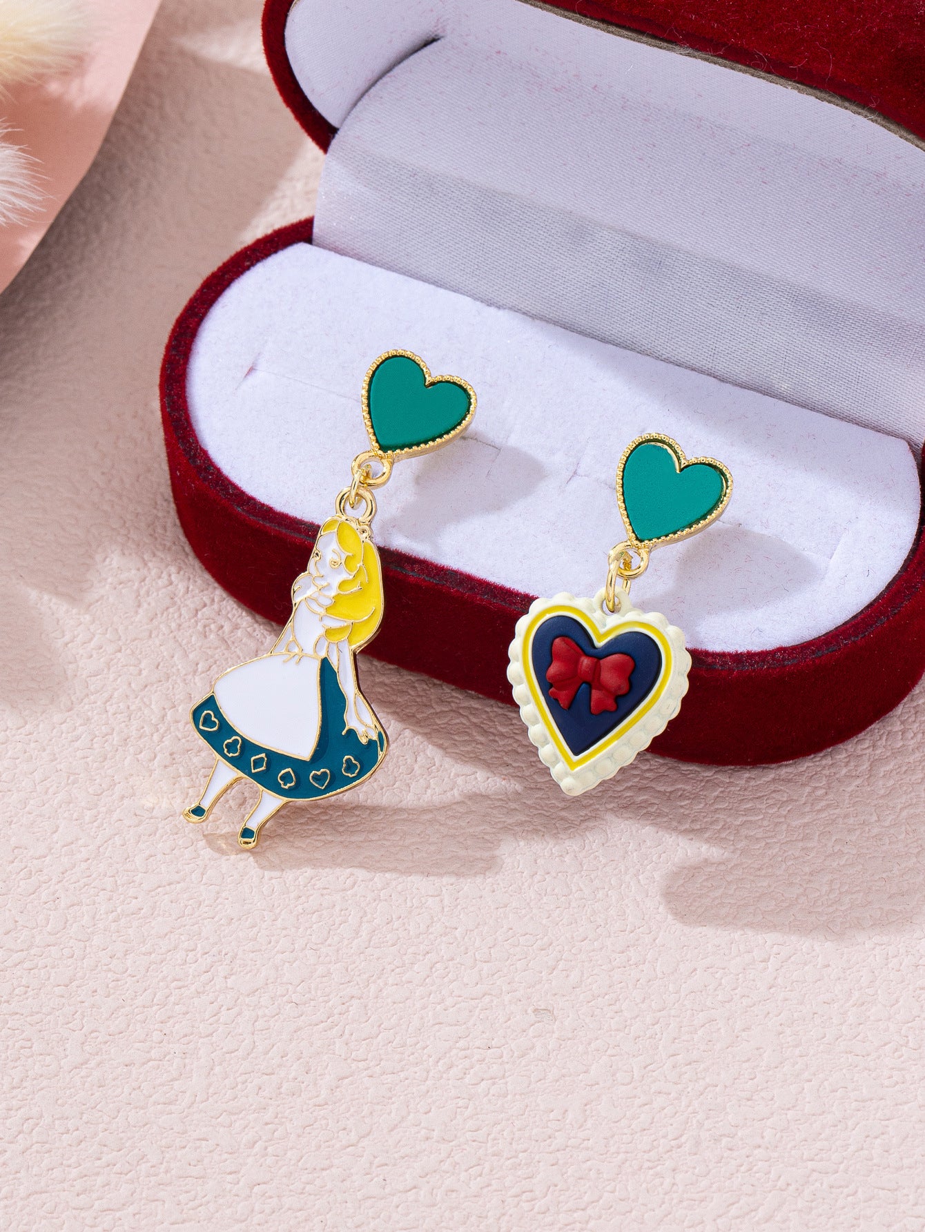 Princess On The Run Red Bow Stud Earrings