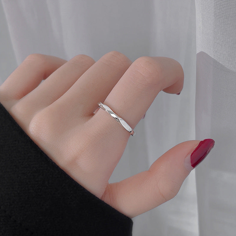 Frosted Pair Couple Valentine's Day Gift Rings
