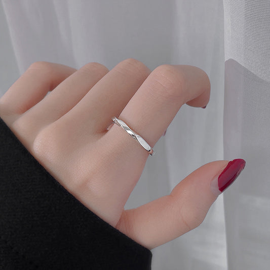 Frosted Pair Couple Valentine's Day Gift Rings