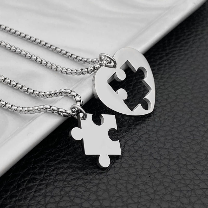 Fashion Trendy Couple Inscribed Pairs Of Necklaces