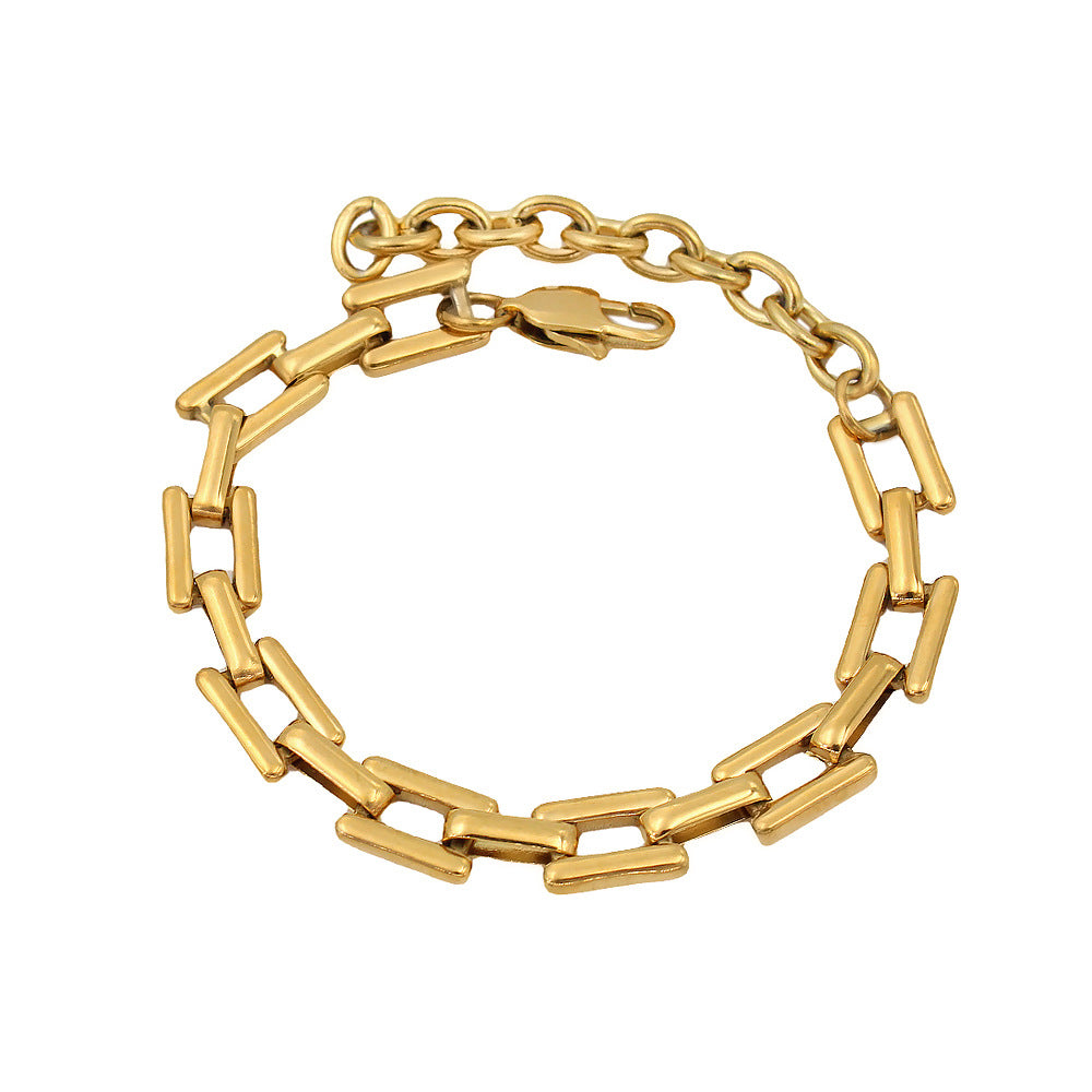 Trendy Stainless Gold Handmade Chain Waterproof Jewelry Set