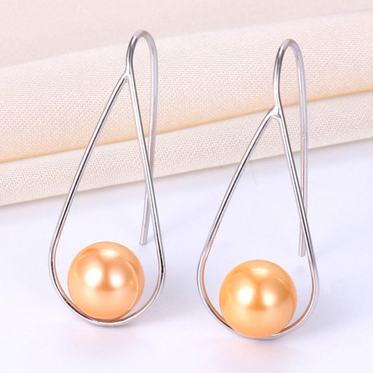 Exaggerated Personalized Shell Pearls Light Luxury Earrings