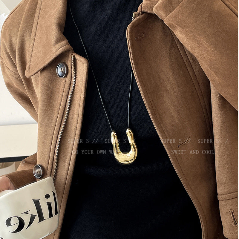 Ma U-shaped Metal Horseshoe Female Summer Light Luxury Necklaces