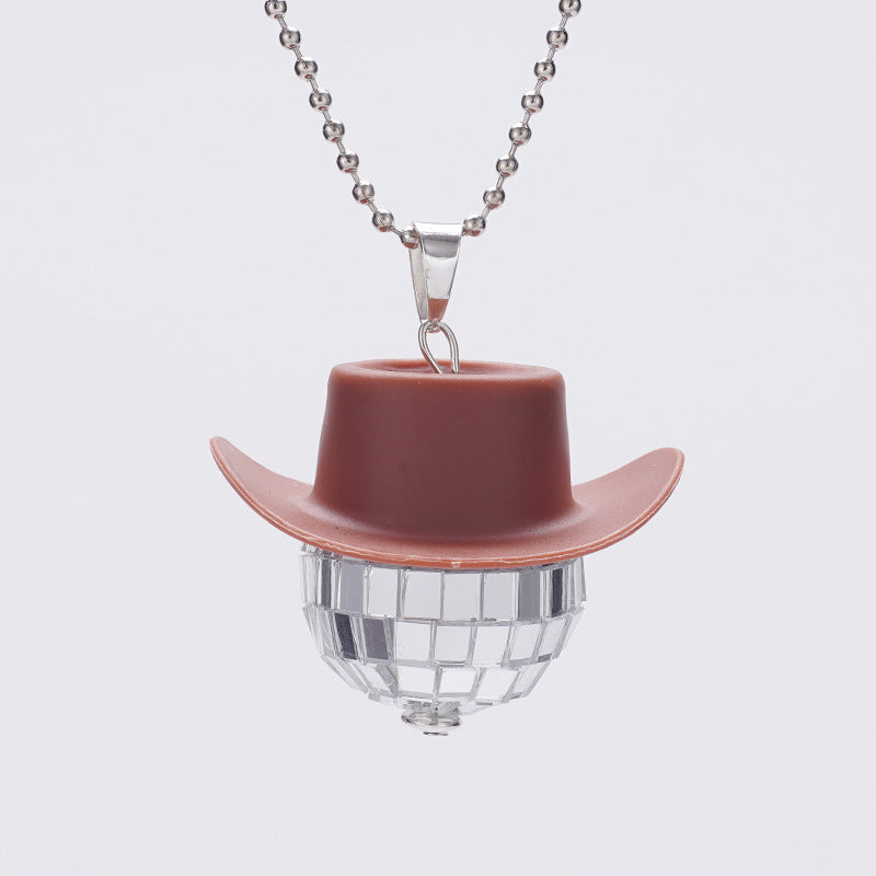 Glass Ball Cowboy Hat Mirror Creative Bracelets