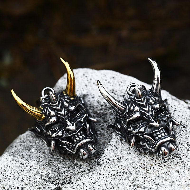 Stainless Steel Casting Prajna Mask Accessories Pendants