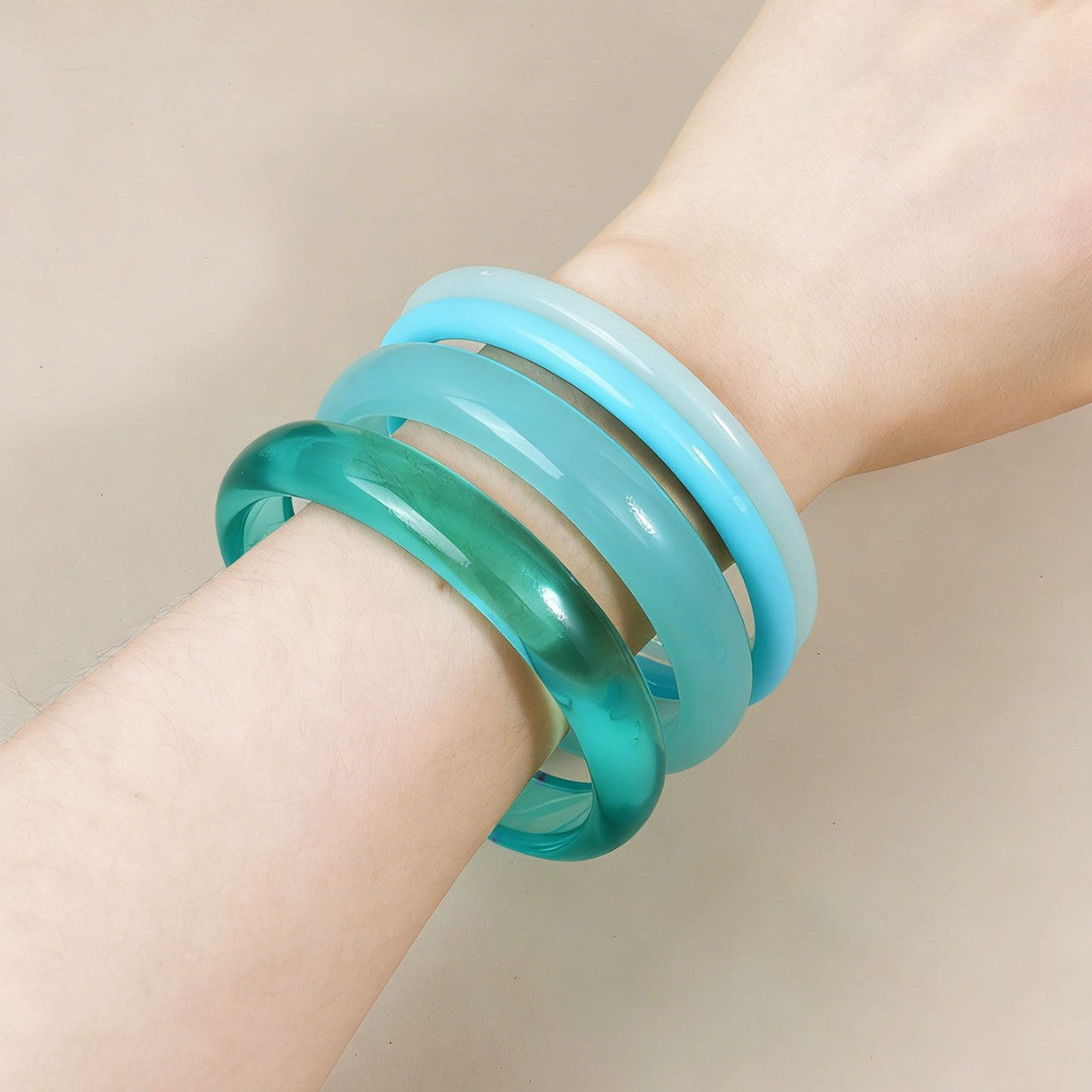 Fashion Resin Glossy Design Smudges Simple Bracelet