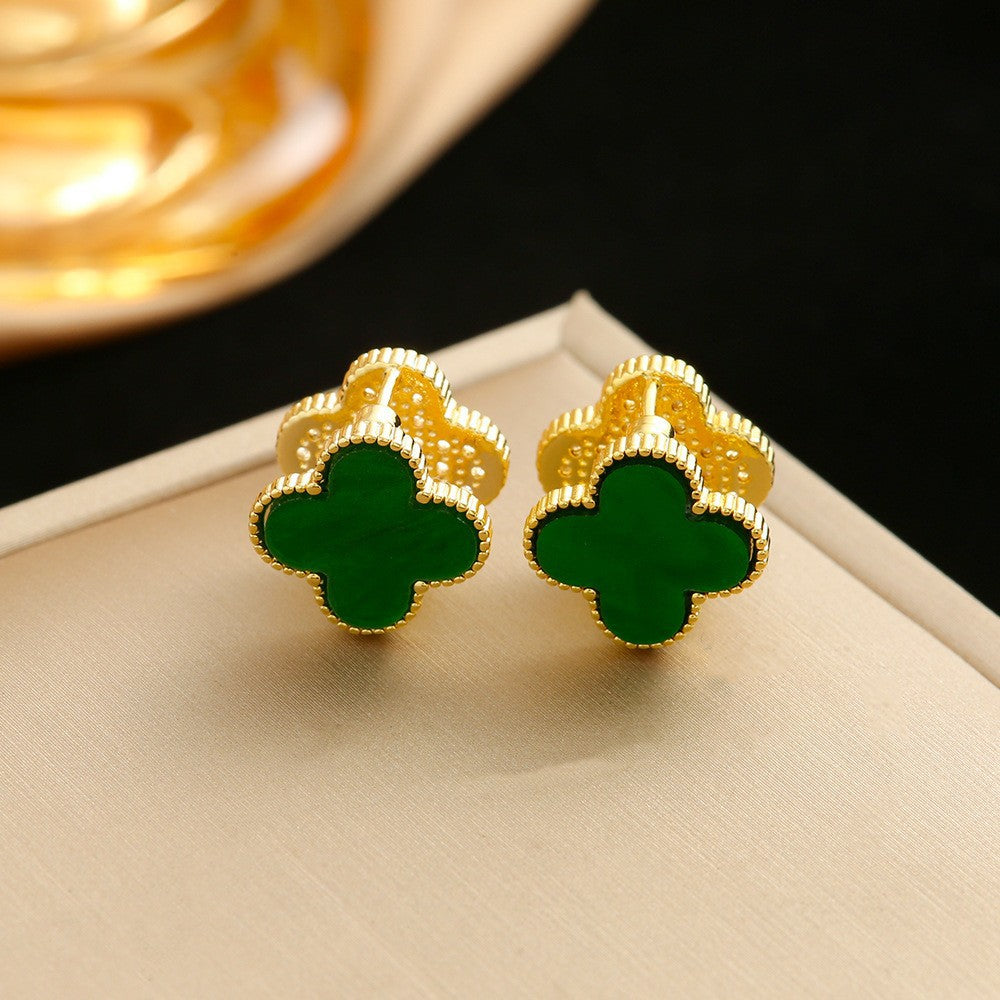 Sier Needle Clover Ear French High Sense Rings