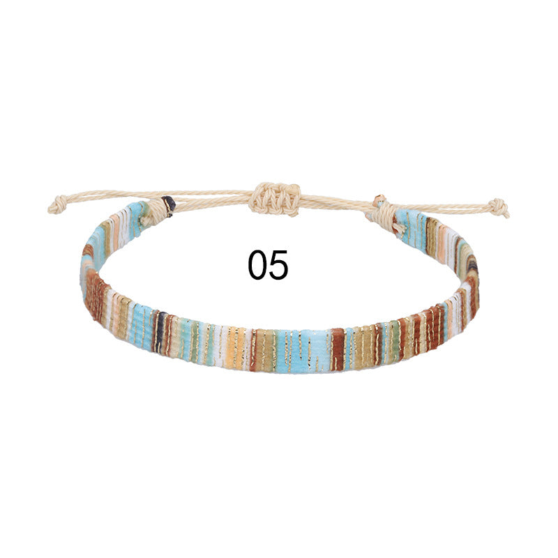 Style Cotton Linen Woven Fabric Carrying Bracelets