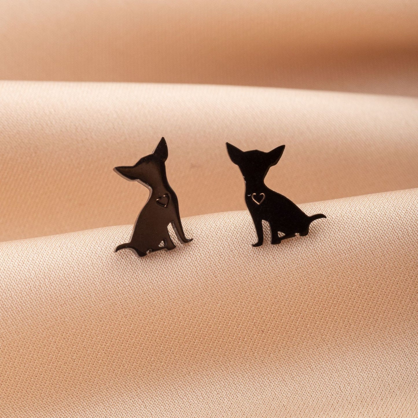 Stainless Steel Zodiac Puppy Style Small Earrings