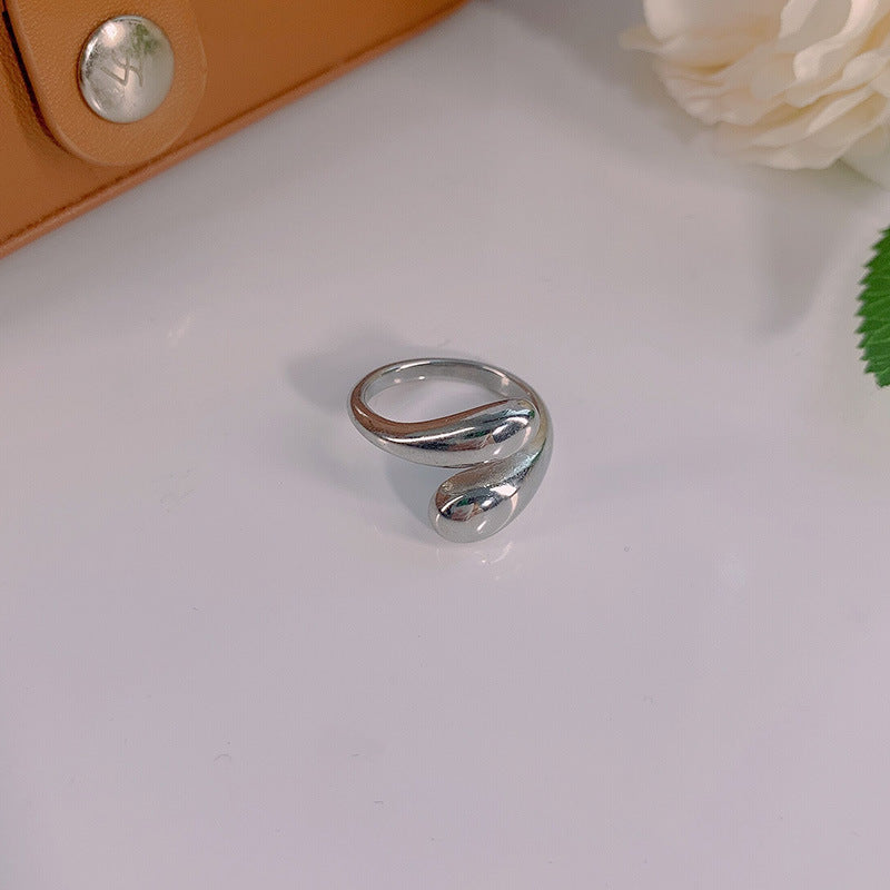 Titanium Steel Design Cold Style Stainless Female Temperament Rings