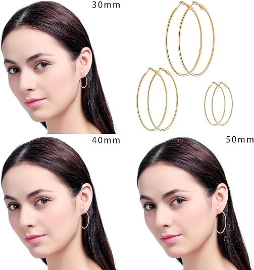 Women's Ornament Stainless Steel Gold-plated Titanium Big Earrings