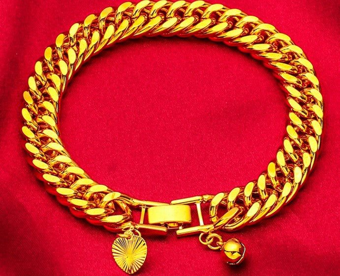 Gold Boss Horsewhip Bell Ornament Love Bracelets