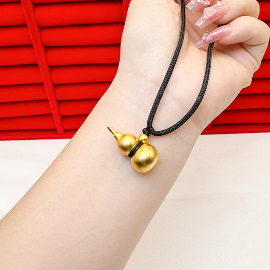 Women's & Men's Alluvial Gold Gourd Chinese Style Retro Necklaces