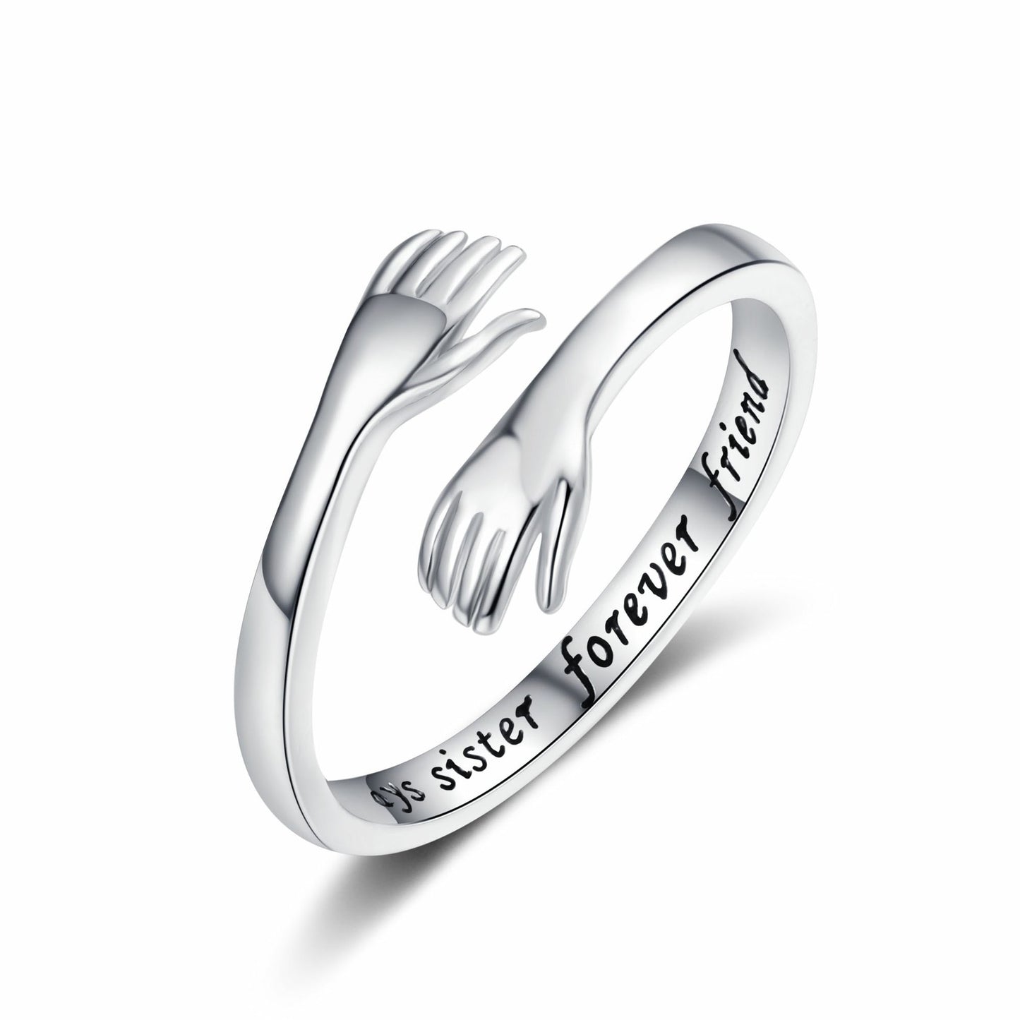 Hands Hug Female Fashion English Letters Rings