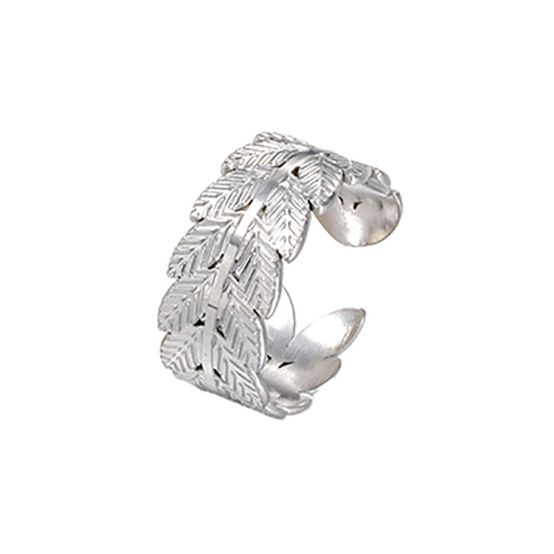 Women's Titanium Steel Open Hollow Niche Accessories Rings