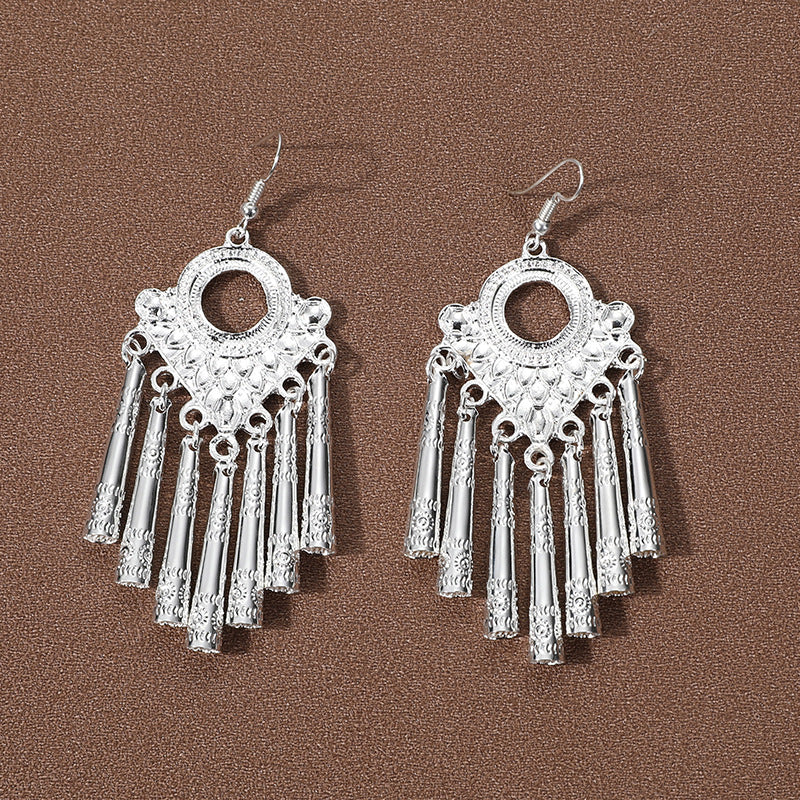 Sier Family Minority Ethnic Style Tourist Attractions Earrings