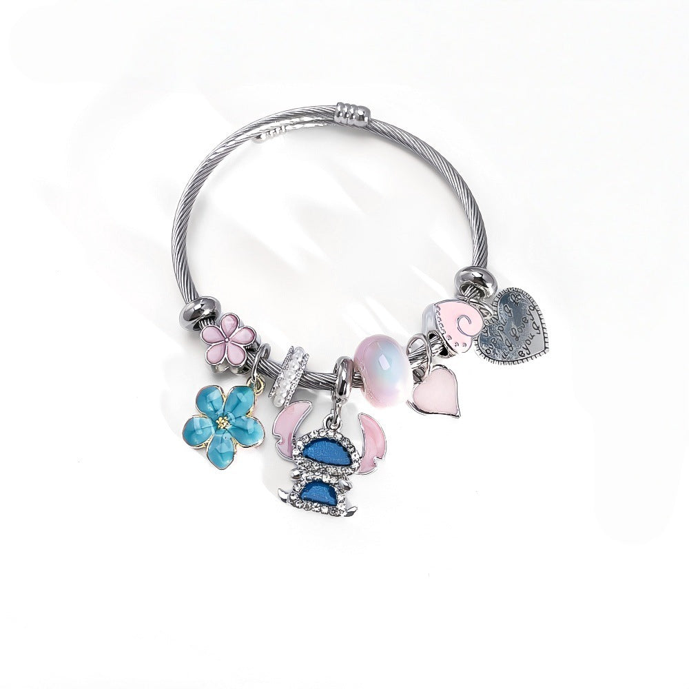 Beaded Disney Stitch Handmade Girlfriends Holiday Bracelets