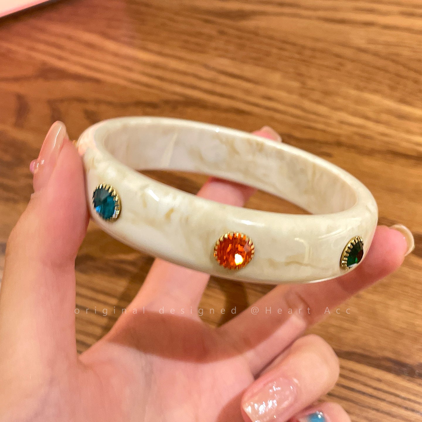 Acrylic Irregular Retro Unique Design Niche Simple Bracelet
