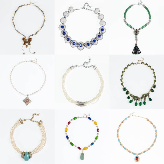 Women's Western Temperament Niche Design Collection Glass Necklaces