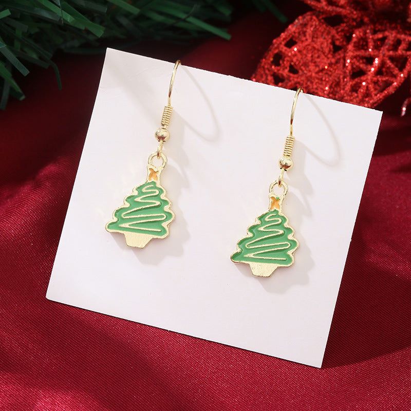 Christmas Santa Claus Snowflake Candy Cane Earrings