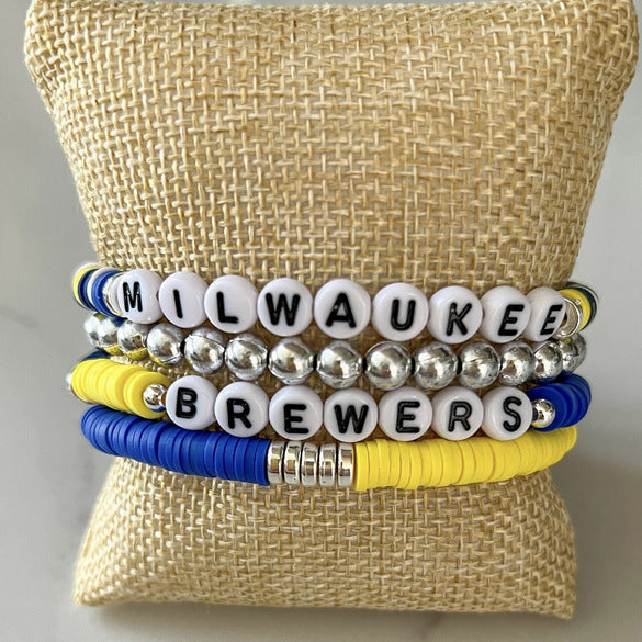 Personality Team Professional Baseball League Letter Bracelets