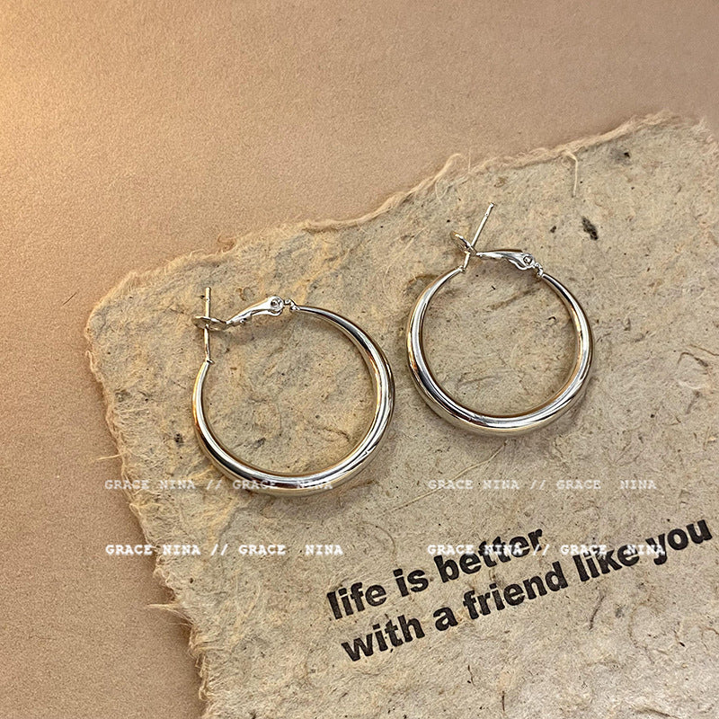 Waltz Metal Cold Style Simple Female Special Earrings