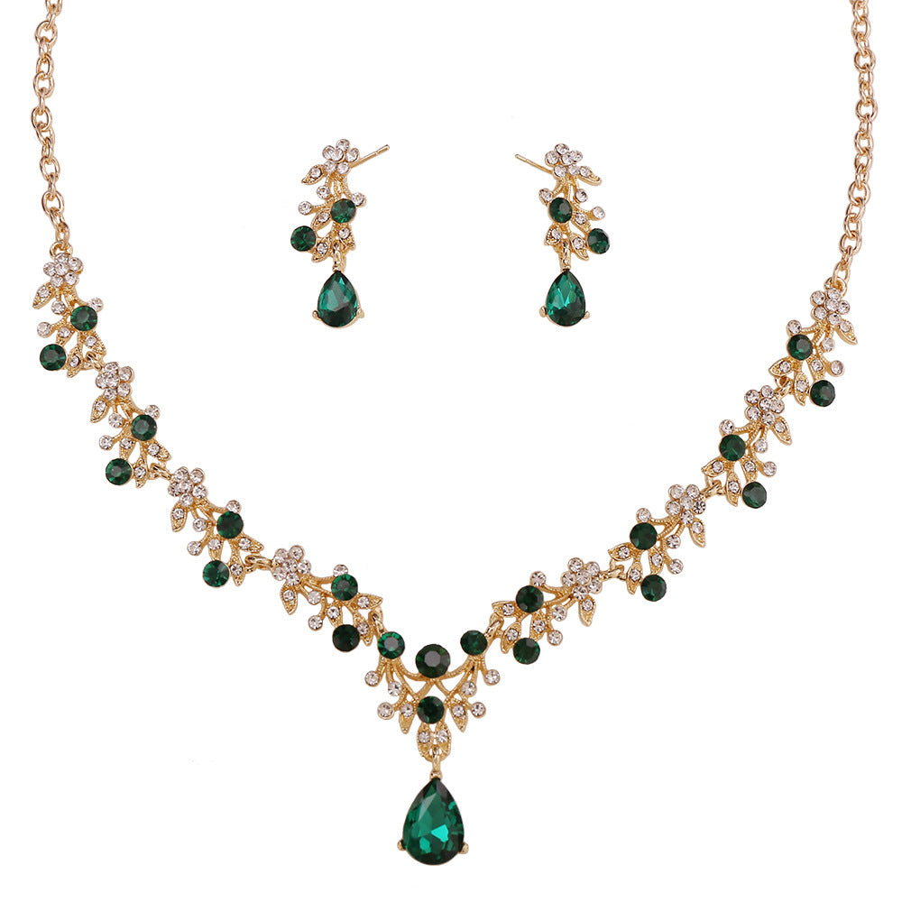 Bridal Rhinestone Ornament Fashion Water Drop Necklaces