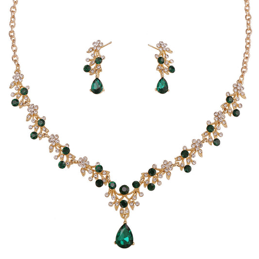 Bridal Rhinestone Ornament Fashion Water Drop Necklaces