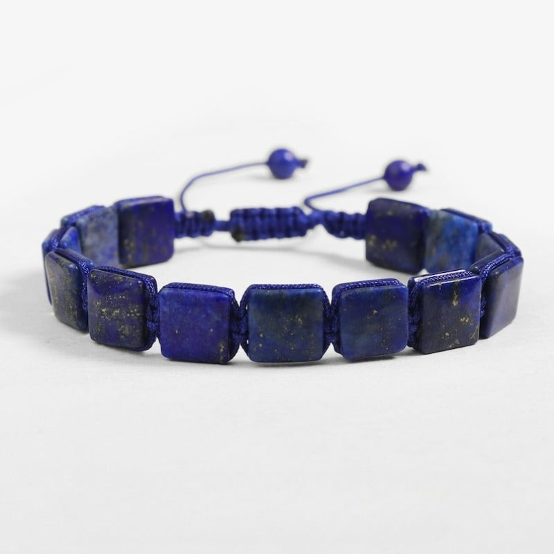 Natural Tigereye Amethyst Lapis Lazuli Square Beaded Weave Bracelets