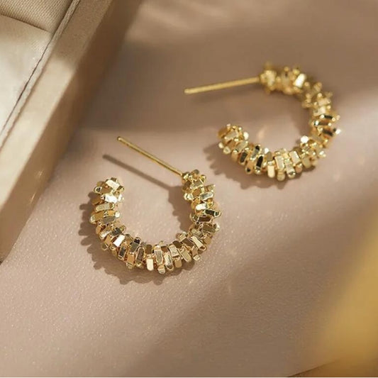 Ear Niche Design Shaped Simple Circle Rings