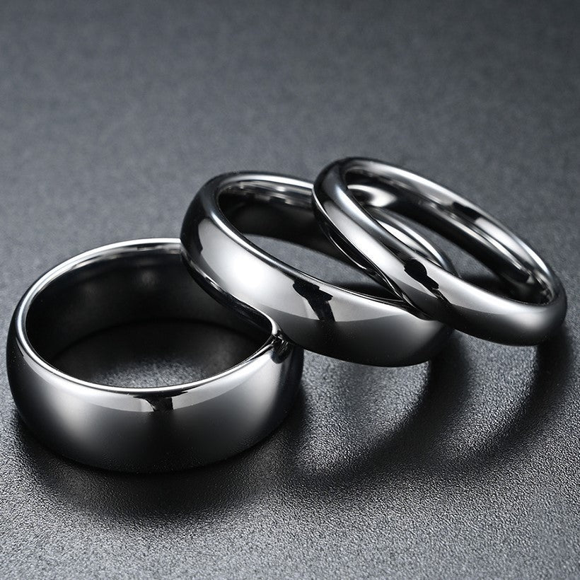 Sier White Stainless Steel Titanium Simple Rings