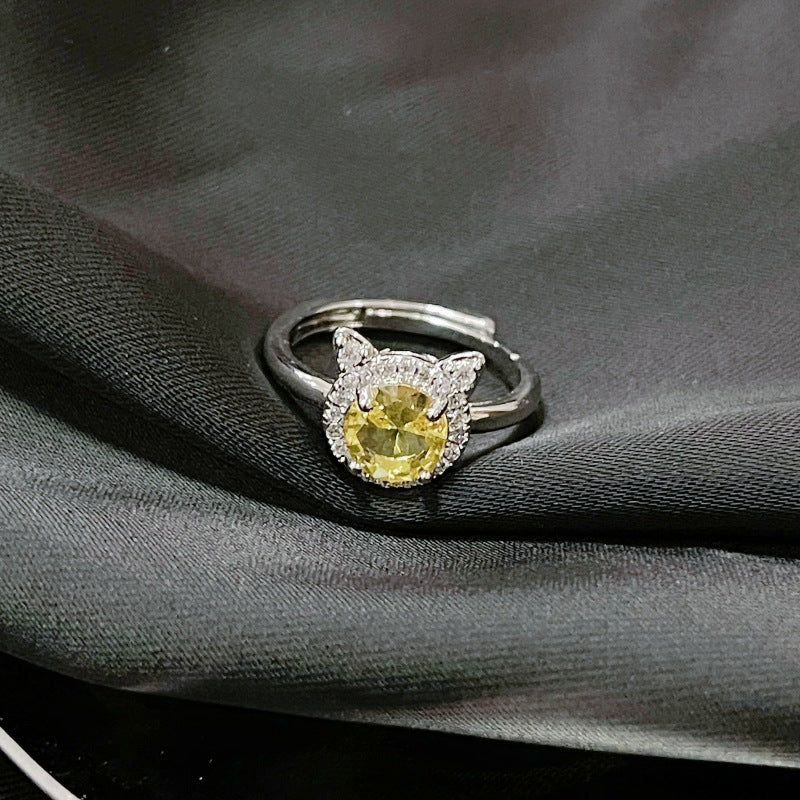 Light Luxury French High Sense Micro Inlaid Rings