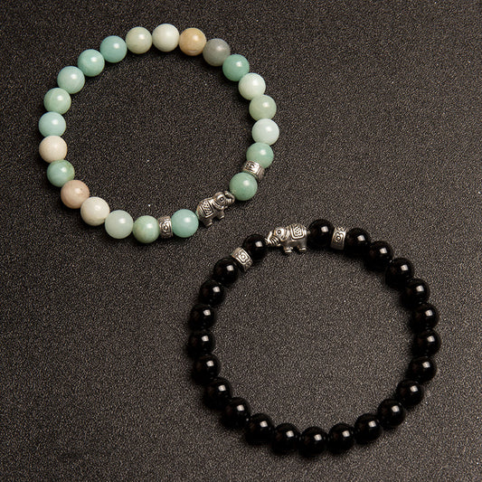 Natural Stone Beaded Cute Fashion Elephant Bracelets