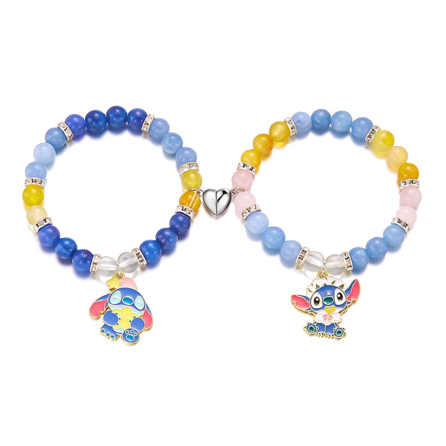 Red Blue Rope Cartoon Stitch Woven Bracelets