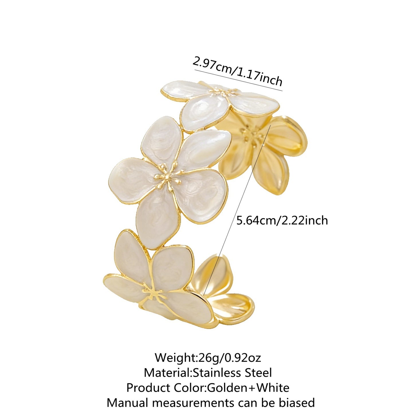 Steel Oil Dripping Cherry Special Interest Light Luxury Flowers Openings Bracelet